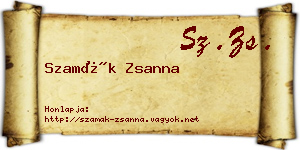 Szamák Zsanna névjegykártya